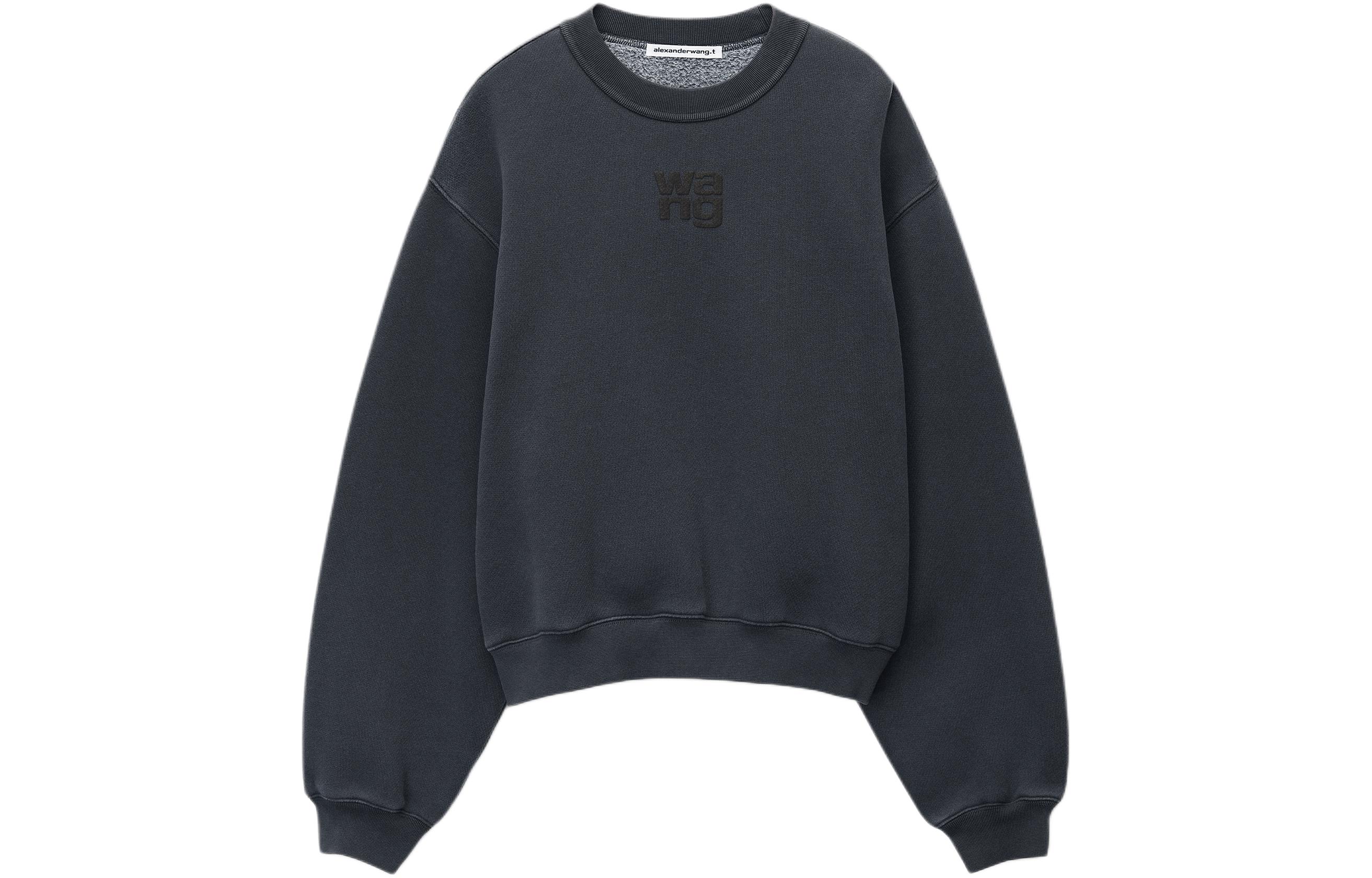 Футболка с длинным рукавом и круглым вырезом Alexander Wang, темно-серый — фото 2