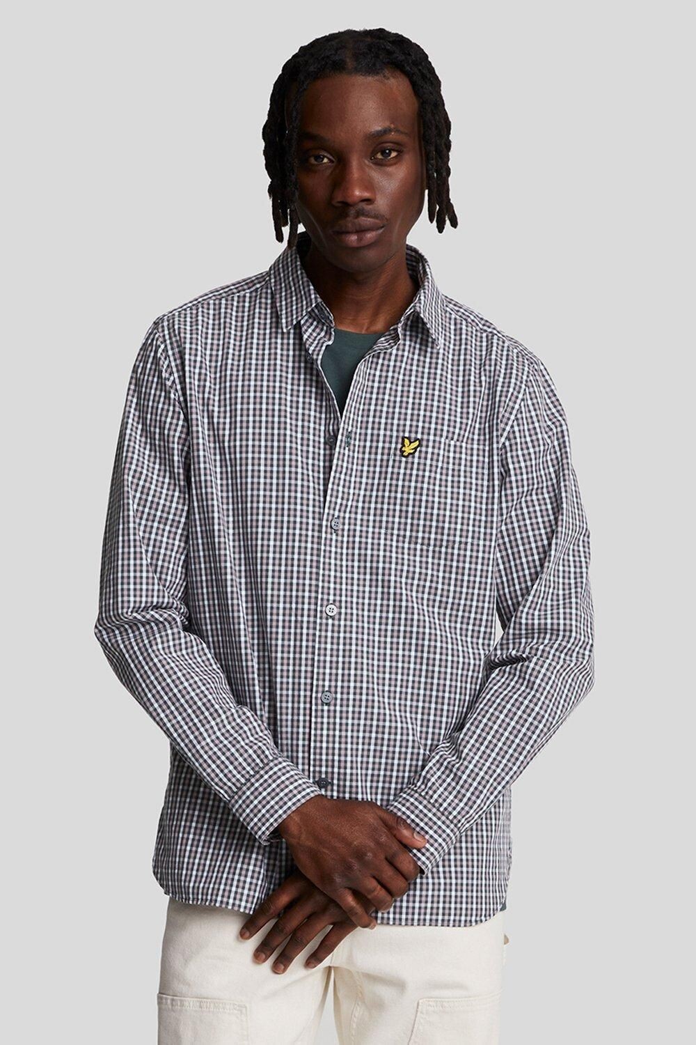 

Рубашка Lyle & Scott Mountain Whistle Ecru в клетку, экрю