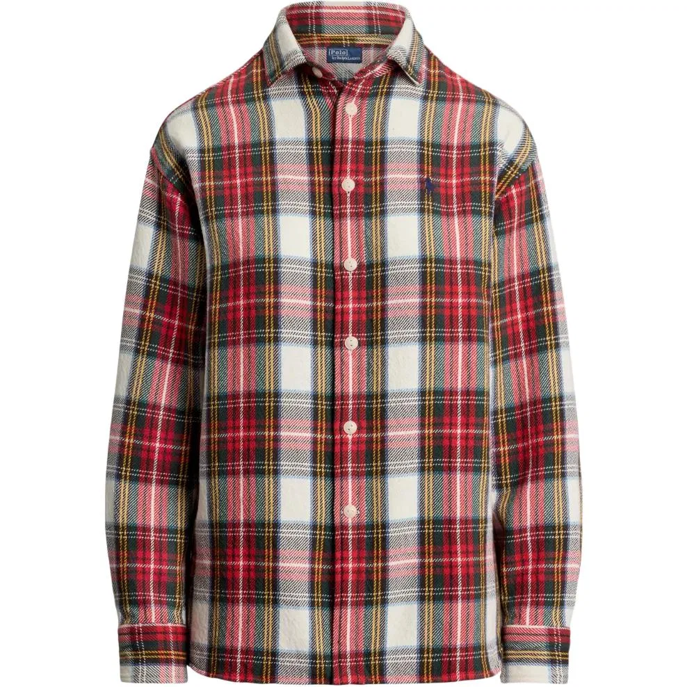 Длинный рукав рубашка в клетку Polo Ralph Lauren, Red