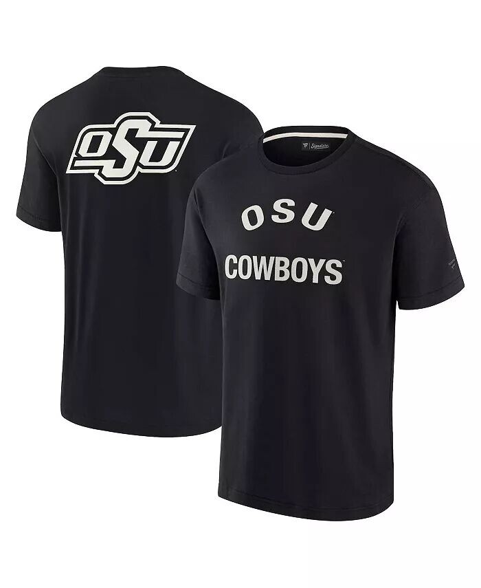 

Черная мужская и женская супермягкая футболка с короткими рукавами Oklahoma State Cowboys Fanatics Signature