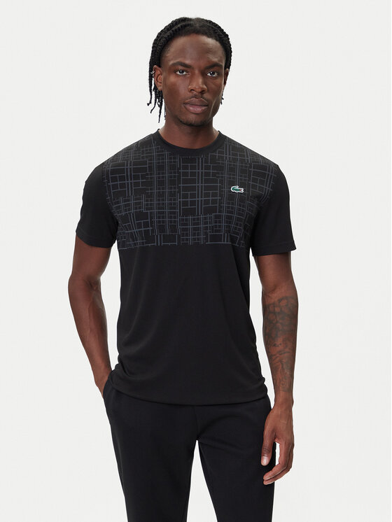 

Техническая футболка regular fit TH4782 Lacoste, черный