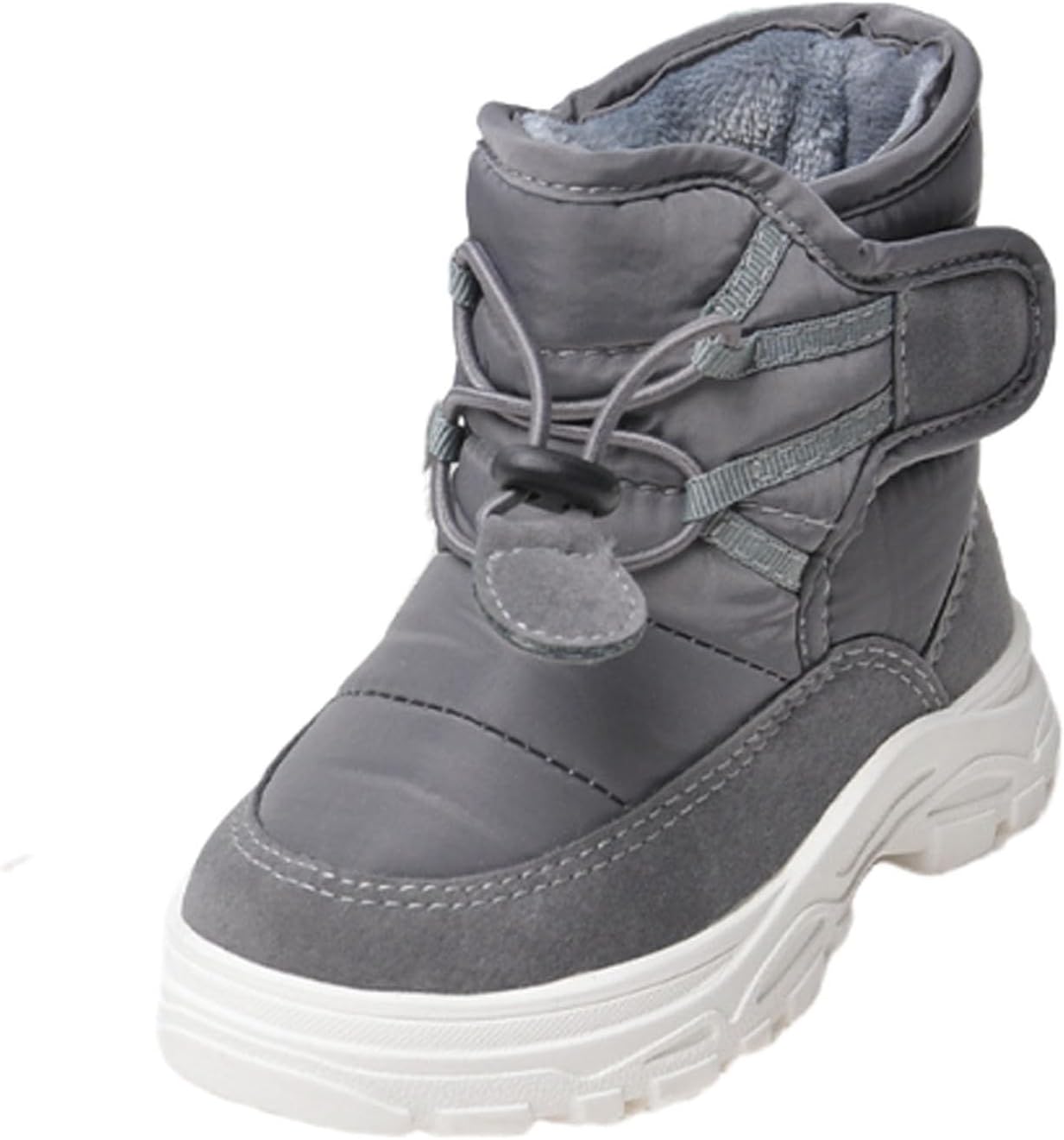 

Зимние сапоги для мальчиков и девочек, водонепроницаемые, противоскользящие, теплые с уютной подкладкой из искусственного меха, утепленные снежные ботинки Generic, Grey