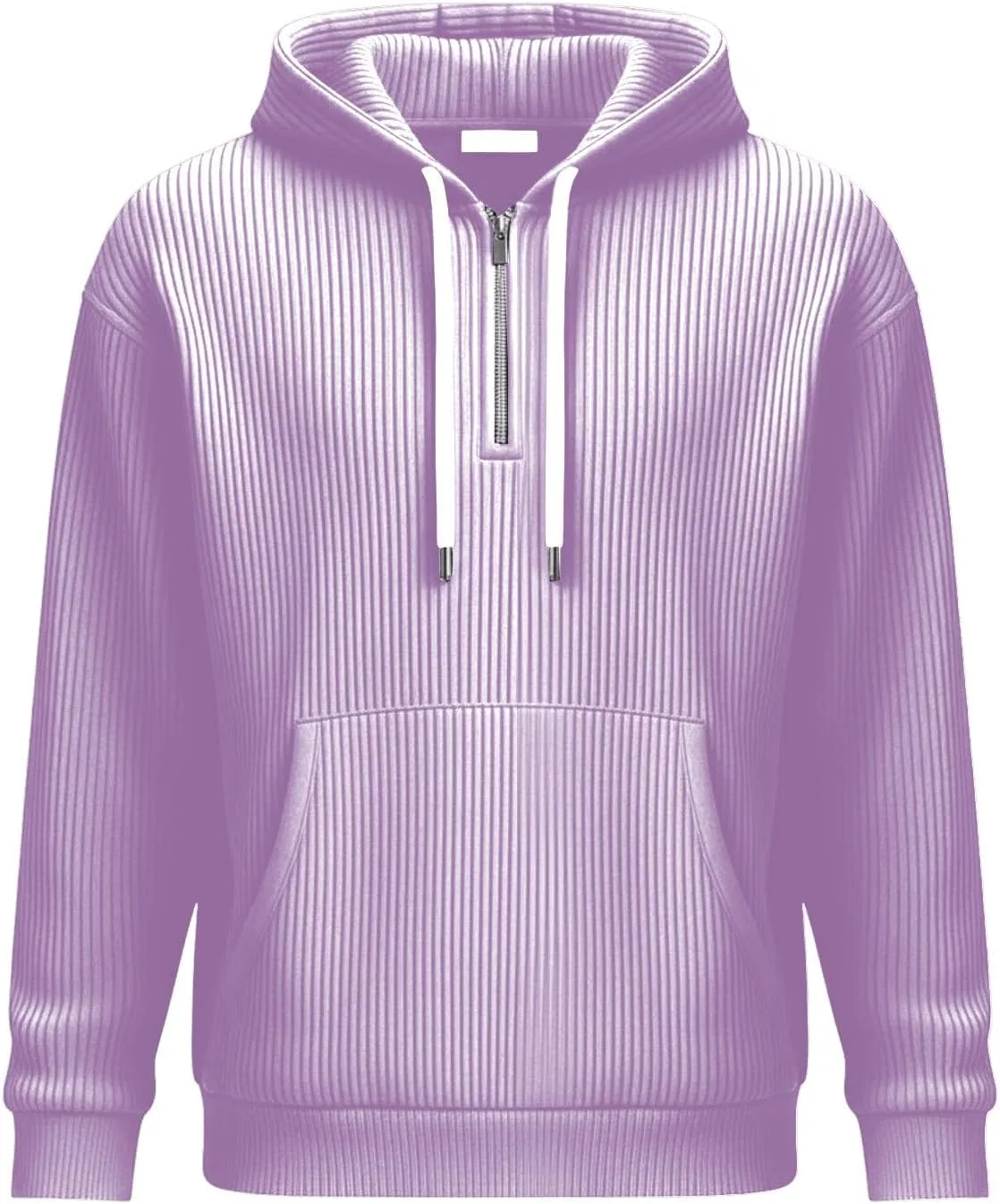 Худи мужское с капюшоном, вафельное полотно, Light Violet — фото 3