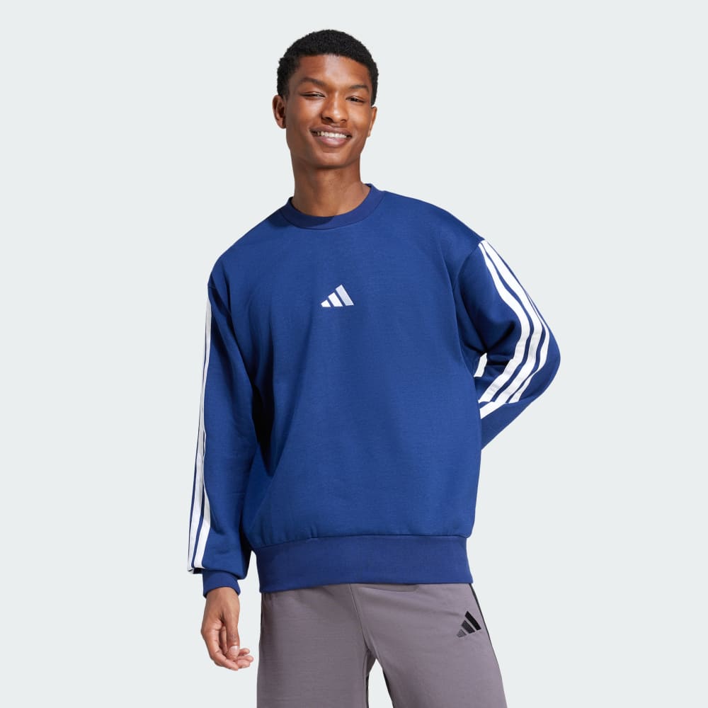 

Толстовка Adidas Essentials 3-Stripes Fleece Sweatshirt, цвет Dark Blue/White