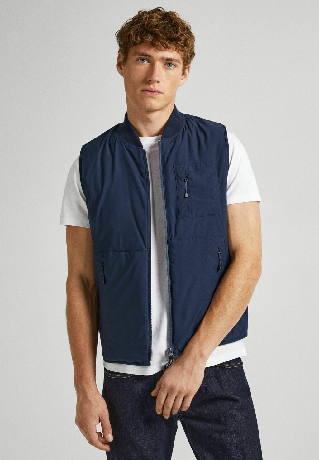 

Жилет VOSWELL Pepe Jeans, темно-синий