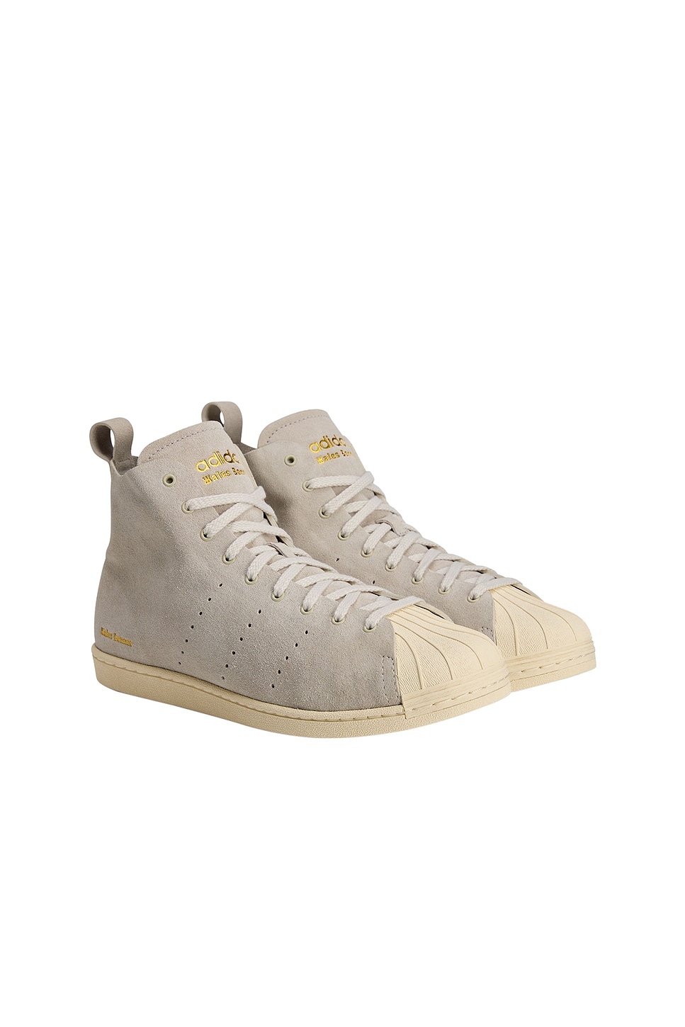 Кроссовки Superstar hi Adidas By Wales Bonner, supplicol, cream white & gold metallic — фото 2