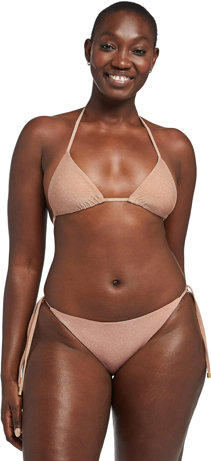 

Купальный топ Vitamin A Gia Triangle Top, цвет Rose Gold Metallic