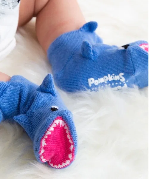Носки детские с объёмными фигурками POMPKINS, XS, бежевый — фото 2