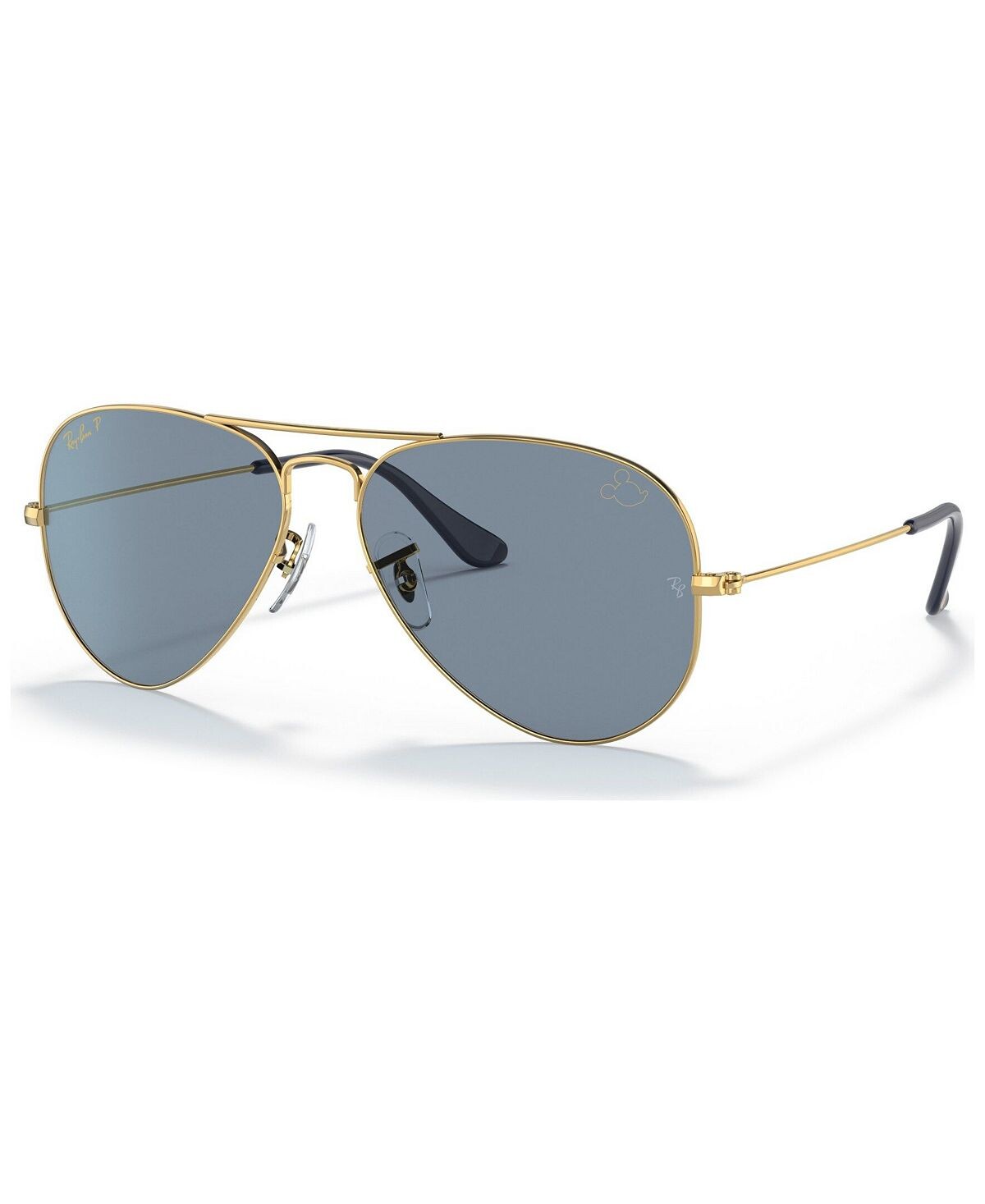 

Поляризованные солнцезащитные очки унисекс Disney, RB3025 Aviator Mickey WDW50 58 Ray-Ban, золотой