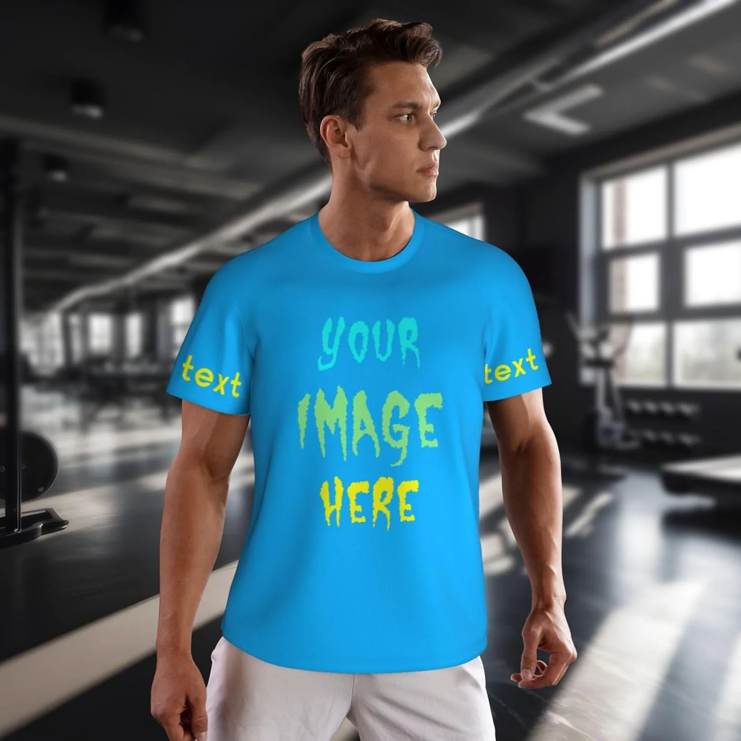 Футболка Custom для мужчин с фото и текстом — фото 4
