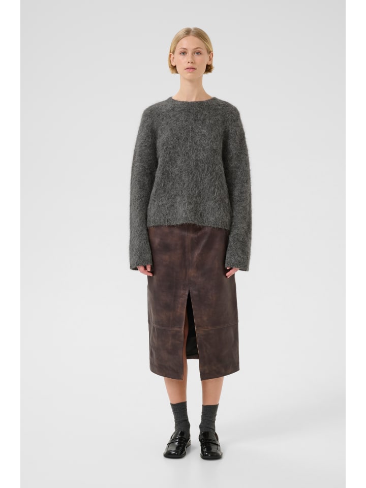 

Karen By Simonsen Свободный вязаный свитер KBTeoline темно-серого меланжевого цвета