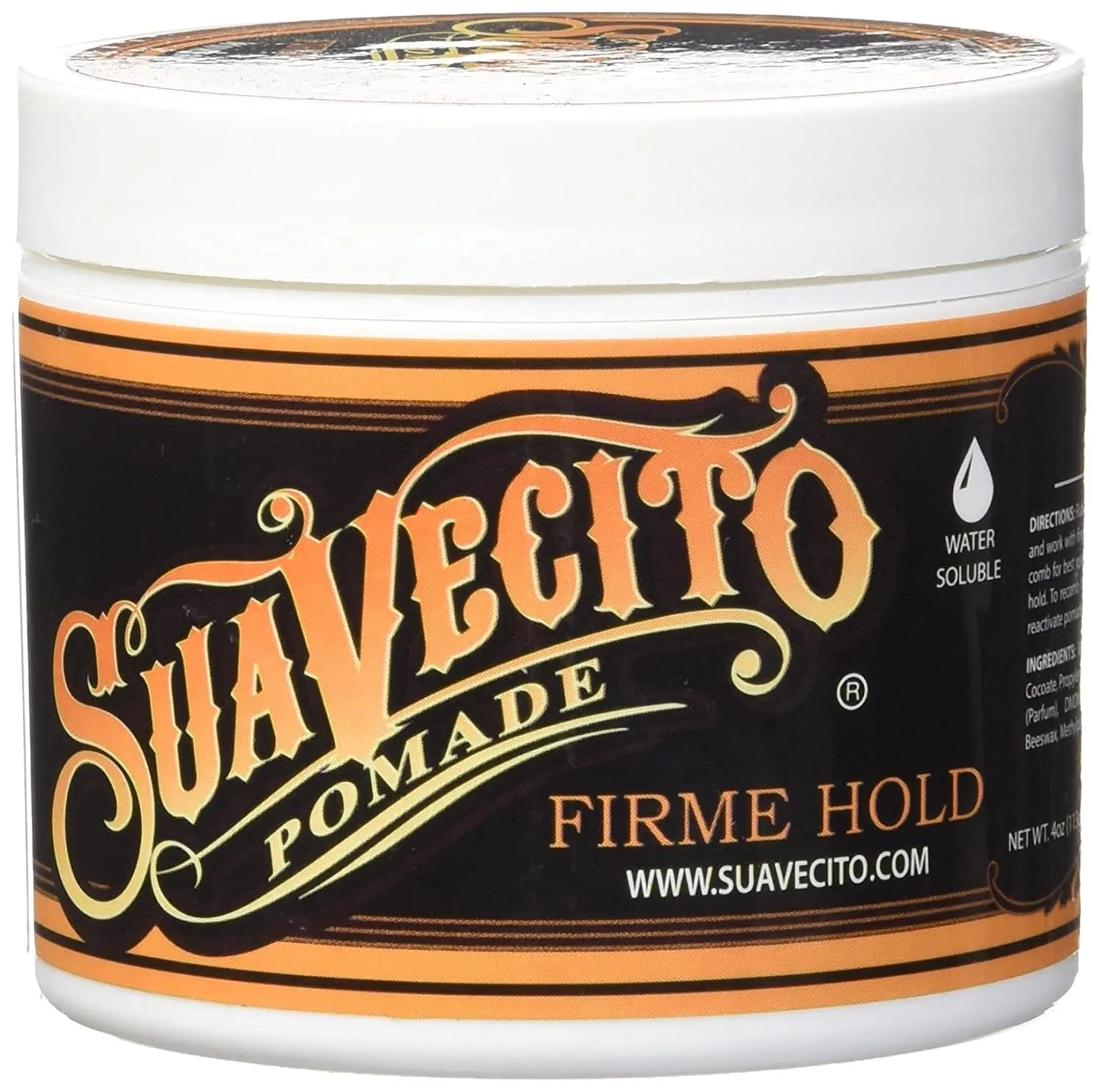 Suavecito Pomade Firme (Strong) Hold 5 унций, 1 шт - сильная фиксация, средний блеск, без хлопьев, легко смывается 141.75 г (1 шт.) — фото 3