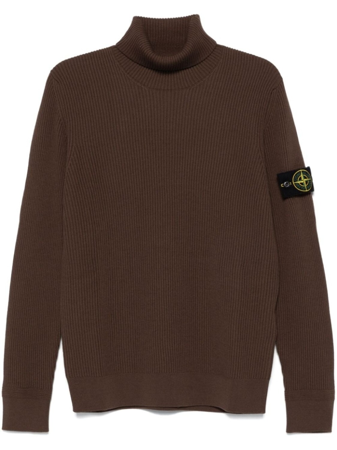

Stone Island шерстяной ребристый свитер, коричневый