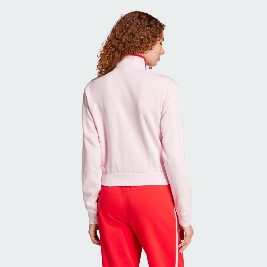 ADIDAS Укороченная куртка Essentials Color Pop French Terry с застежкой-молнией на четверть оборота Originals — фото 3