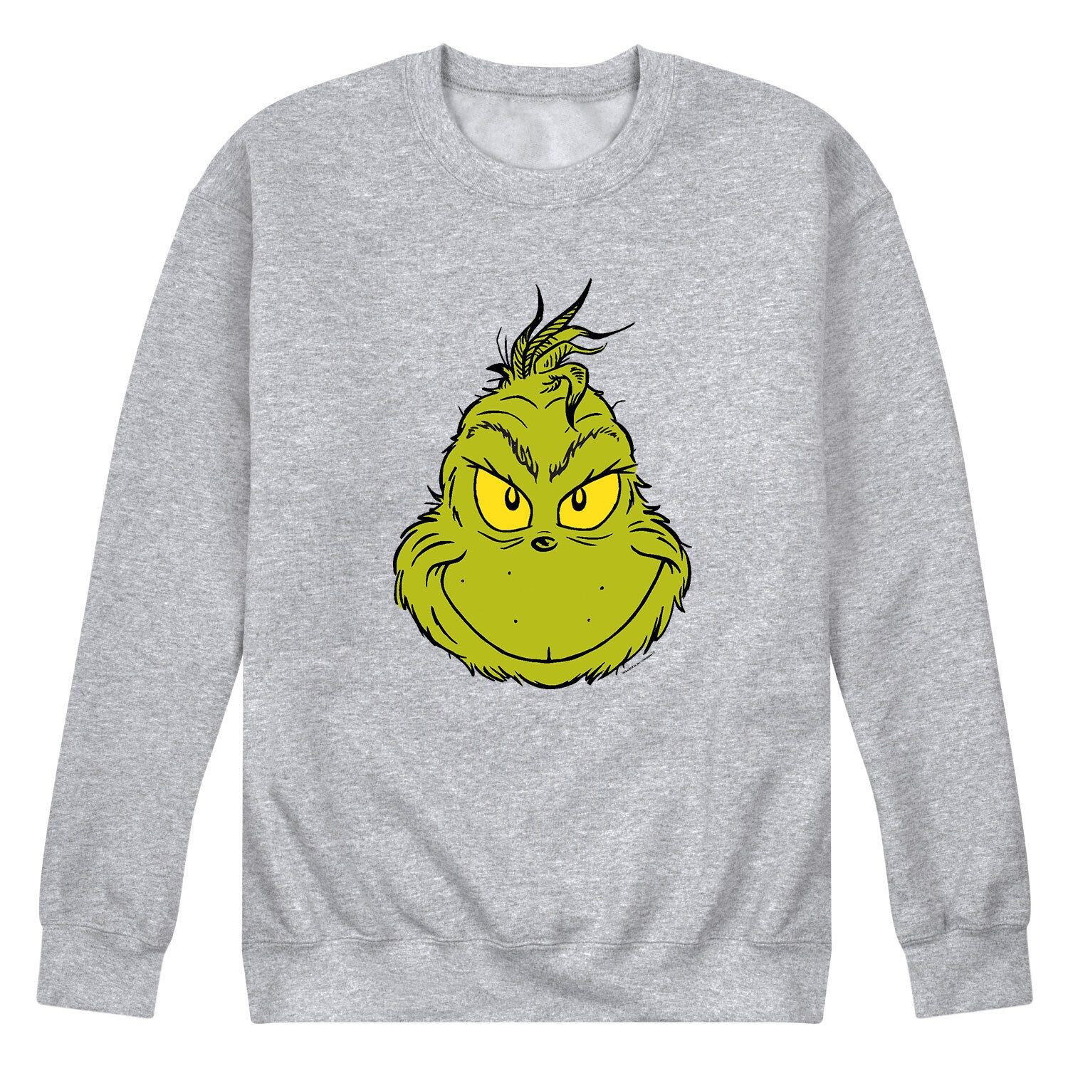 

Мужской свитшот Dr. Suess The Grinch Face Licensed Character