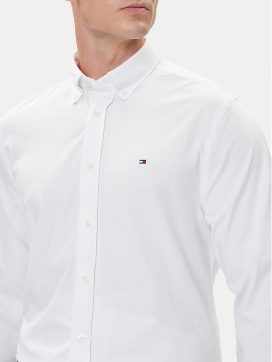 Рубашка slim fit Performance MW0MW39418 Tommy Hilfiger, белый — фото 4