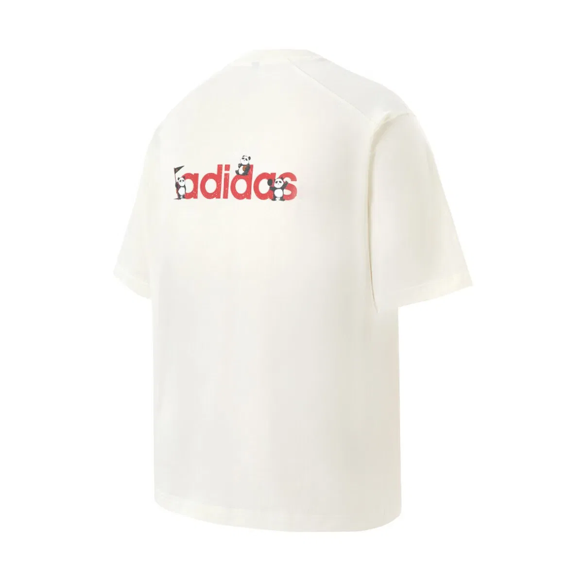Футболка хлопковая Adidas белая/красная — фото 3
