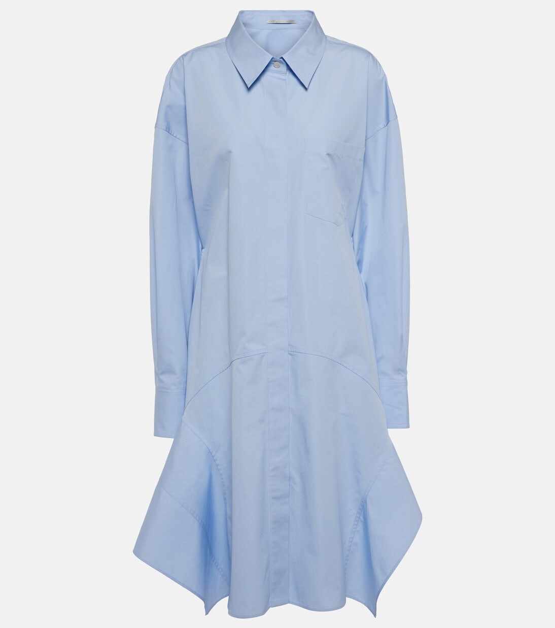 

Хлопковое платье-рубашка Stella Mccartney, синий
