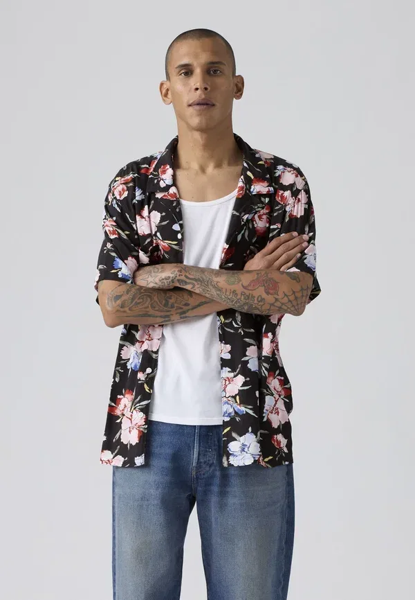 Рубашка классическая кемпер Levi'S, blake brushstroke floral v3 jet black plain weave, черный