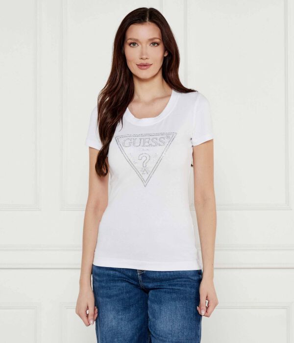 

Футболка женская Guess Jeans из органического хлопка, белый