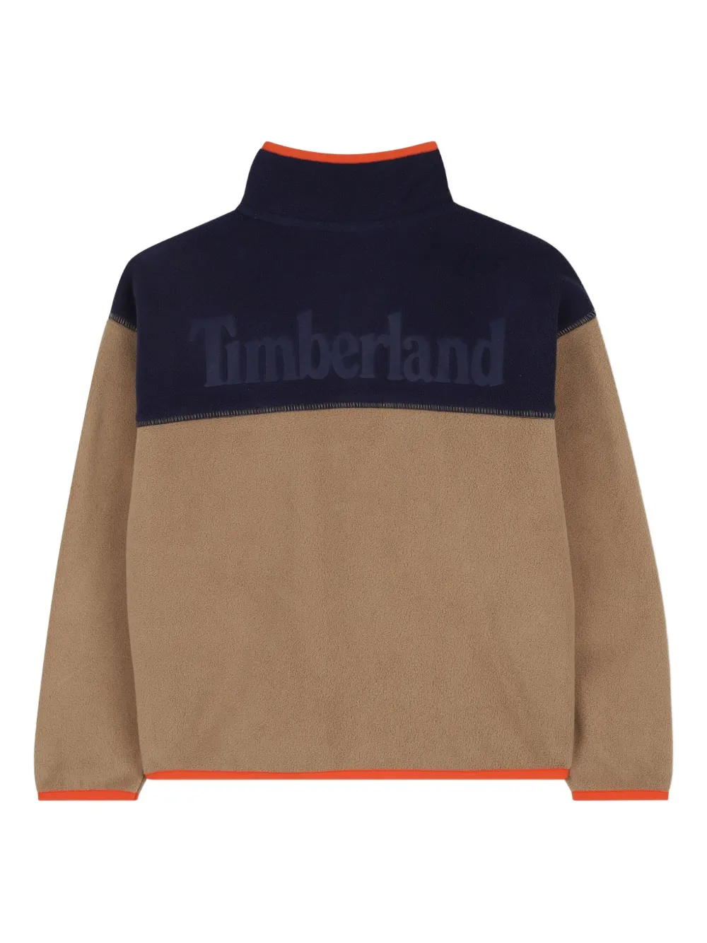 Флисовая толстовка с цветными блоками Timberland Kids, коричневый — фото 2