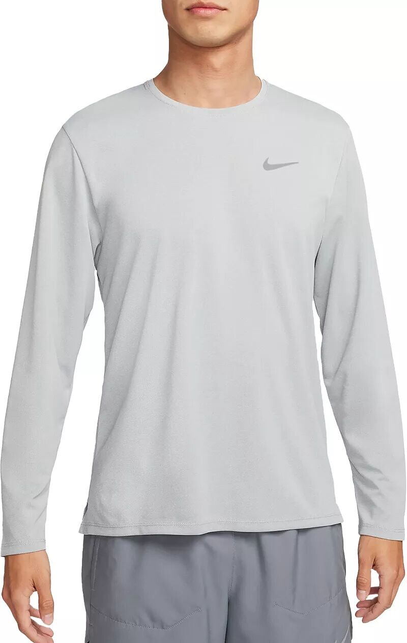 

Мужская беговая футболка с длинными рукавами Nike Dri-FIT UV Miler, серый