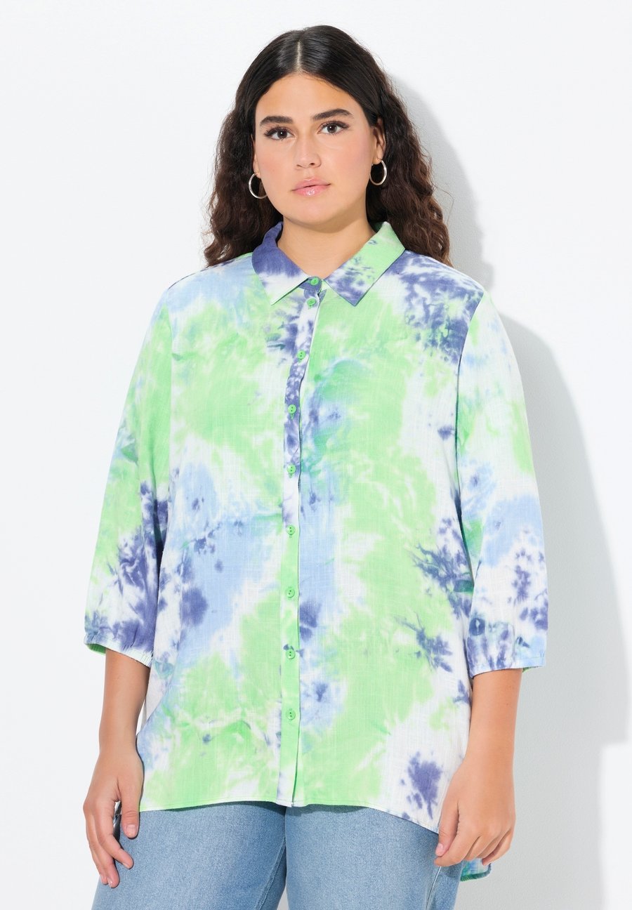 

Блуза Ulla Popken Button-down blouse, Mint Green/Mint