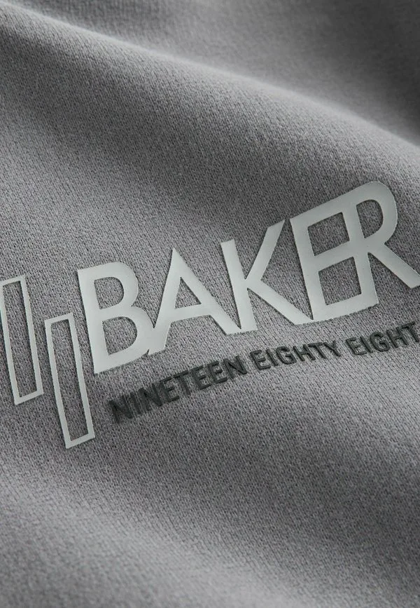 Толстовка свободного кроя на молнии с графическим принтом Baker By Ted Baker, Charcoal Grey — фото 4