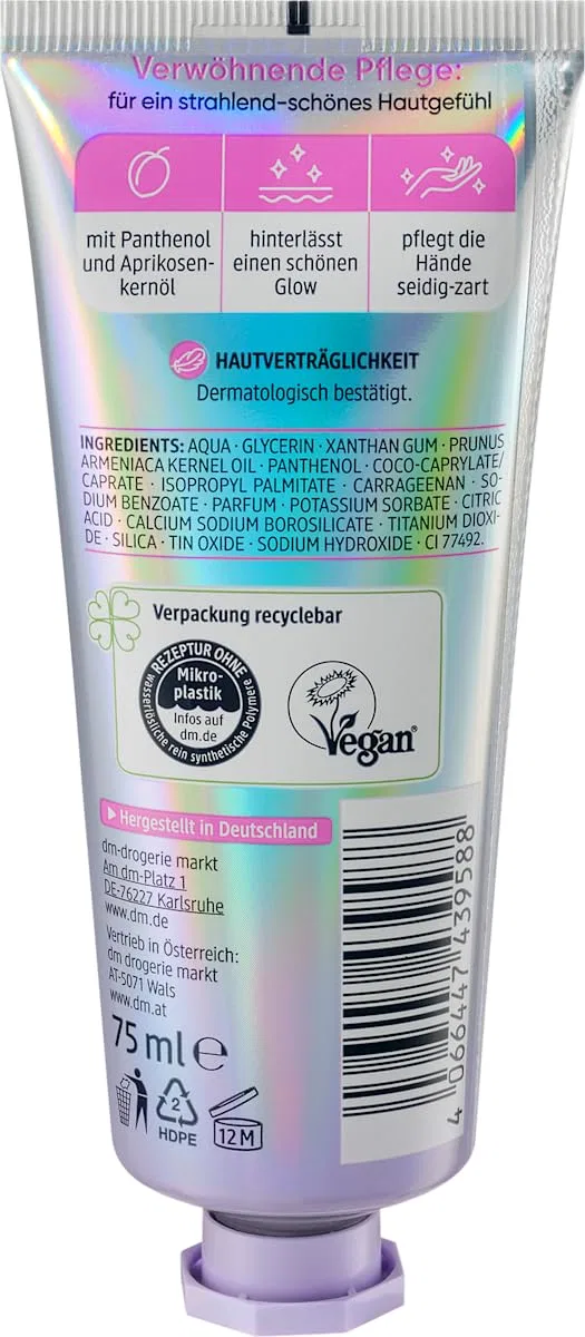 Флюид для рук Balea Hand Fluid Glow с пантенолом и маслом абрикосовых косточек, 75 мл Balea — фото 4