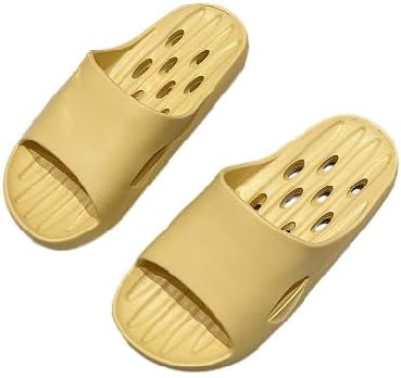 

Женские и мужские шлепанцы для душа, для купания с водоотводом, противоскользящие, быстро сохнущие, пляжные, для бассейна с отверстиями для слива Bydzkj, желтый