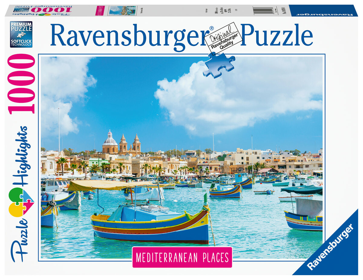 

Ravensburger, пазл, Highlights, Mediterranean Malta, 1000 шт.