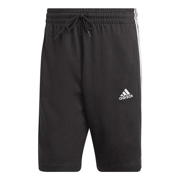 

Шорты Essentials одинарный джерси шорты с 3 полосками Adidas, черный
