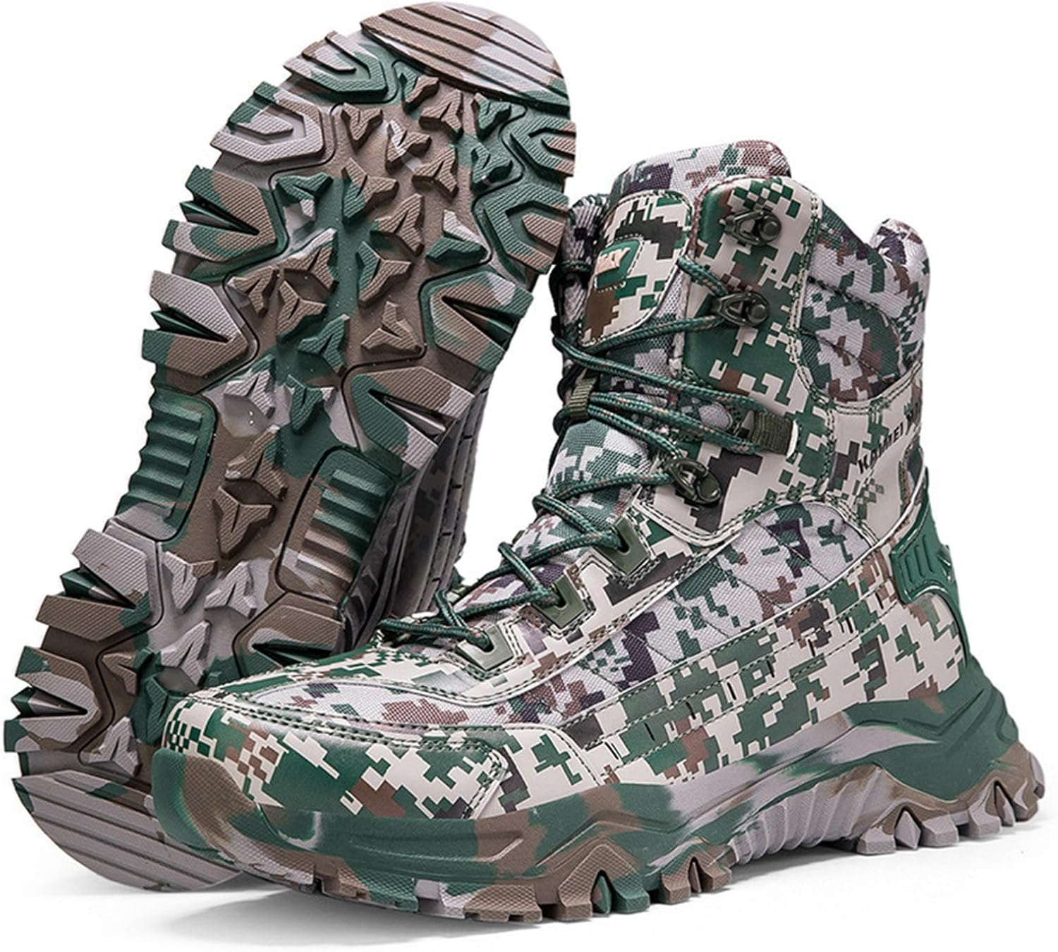 

Мужские ортопедические ботинки Rolinb с защитой от проколов, водонепроницаемые и противоразрывные, ботинки для походов, зеленый