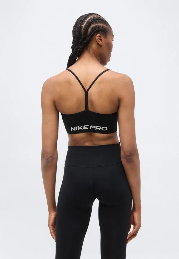 Спортивный бюстгальтер с легкой поддержкой Nike Performance, Black/White — фото 3