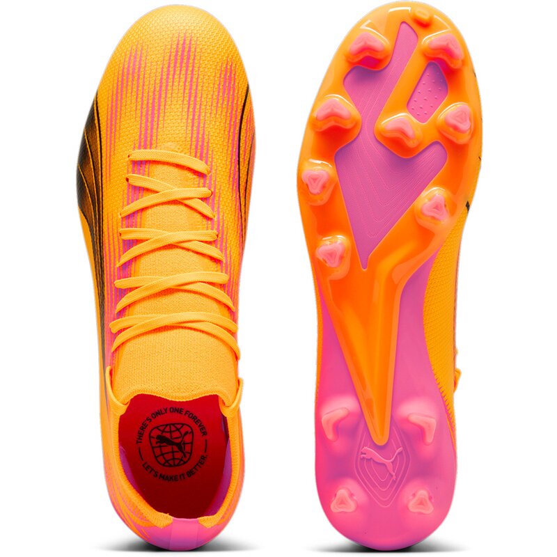 Футбольные бутсы Ultra Match FG/AG Puma, цвет sun stream-puma black-sunset g — фото 2