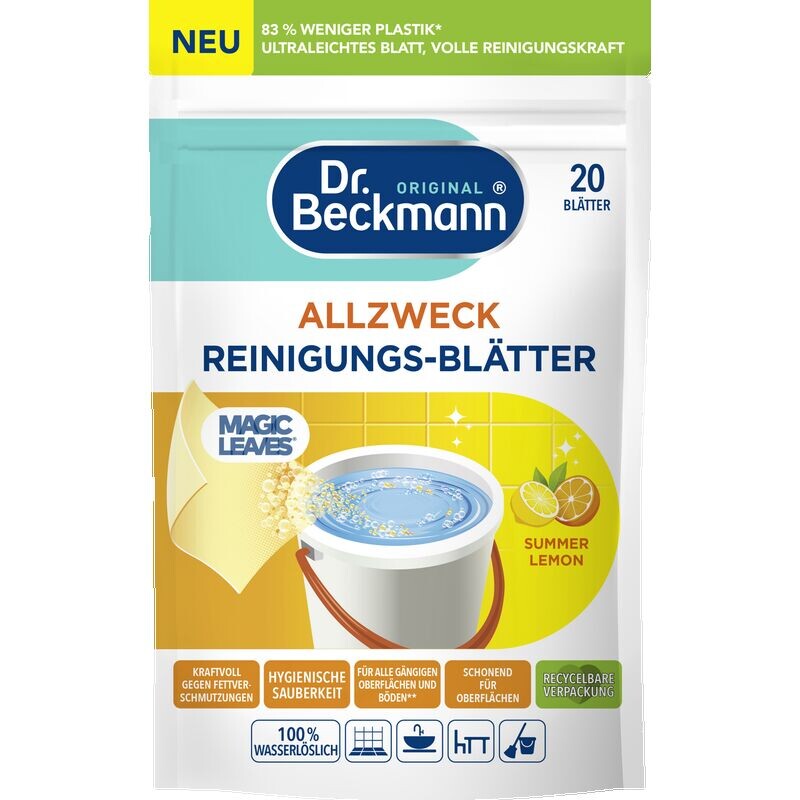 

Универсальные чистящие салфетки Summer Lemon Dr. Beckmann, 20 шт.