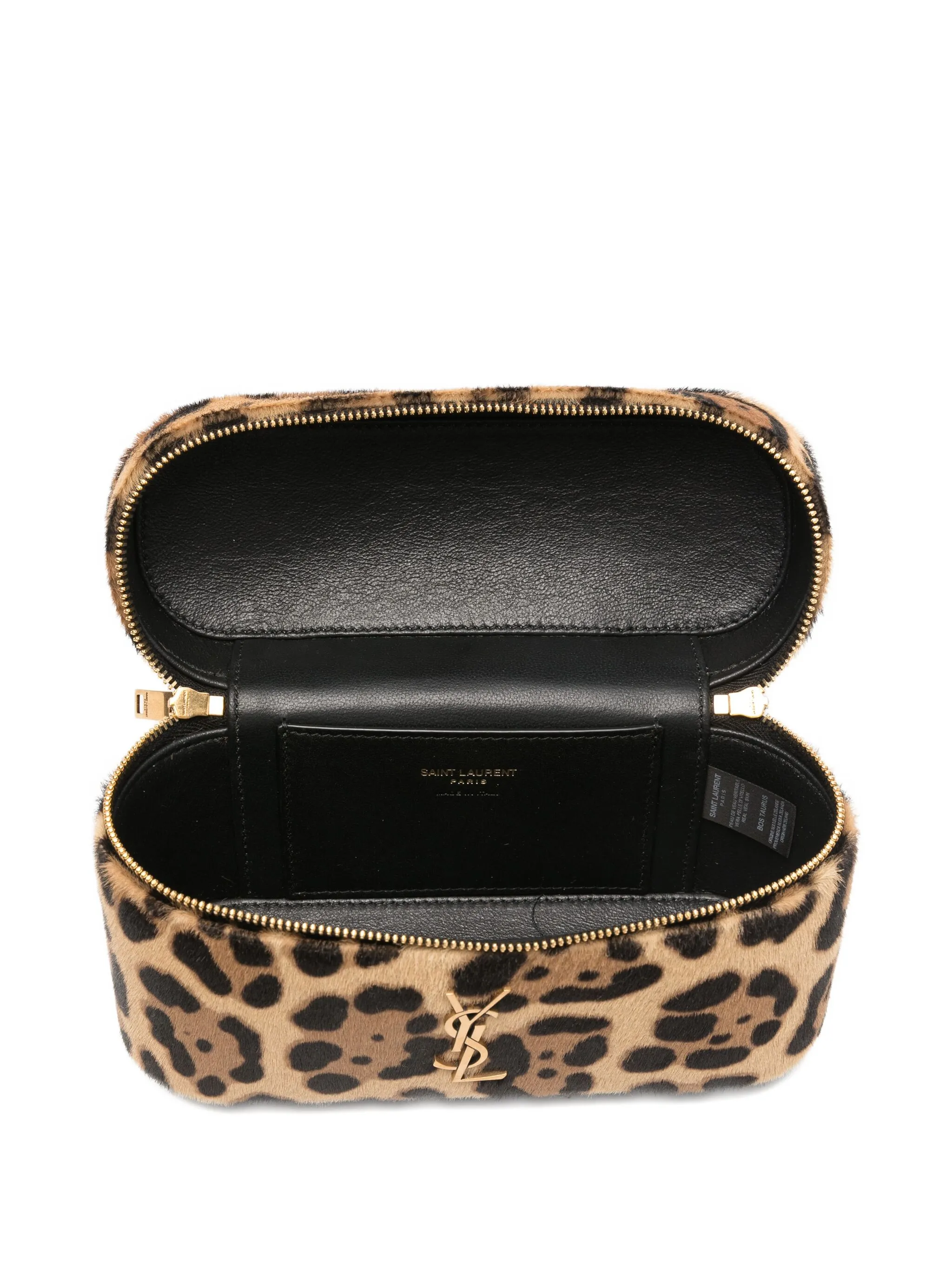 

Мини-сумка с леопардовым принтом Saint Laurent, коричневый
