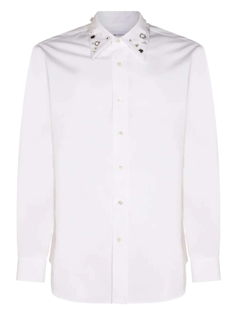 

Рубашка с кристаллами Alexander McQueen, белый