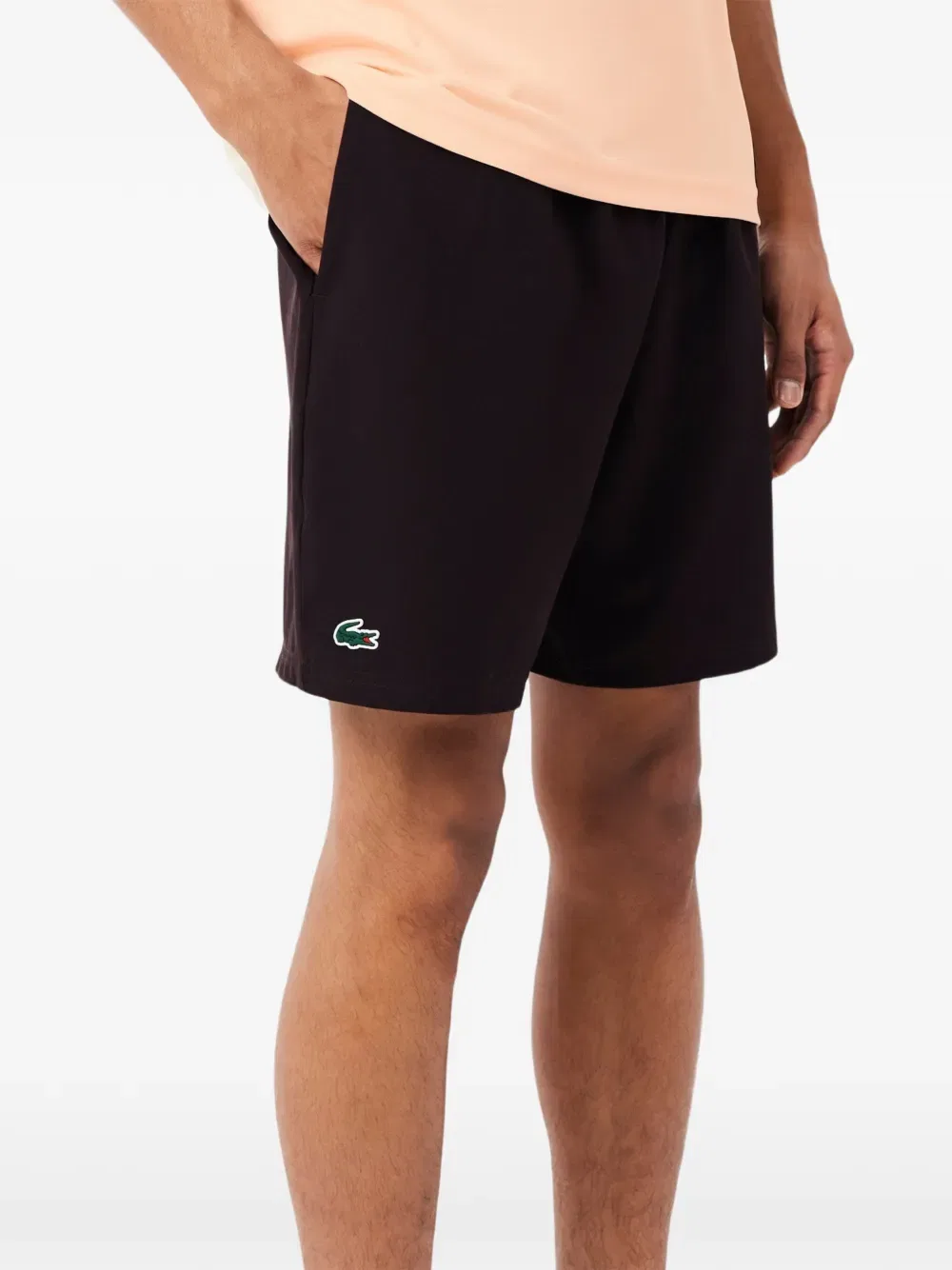 Шорты с поясом на завязках Lacoste, коричневый — фото 4