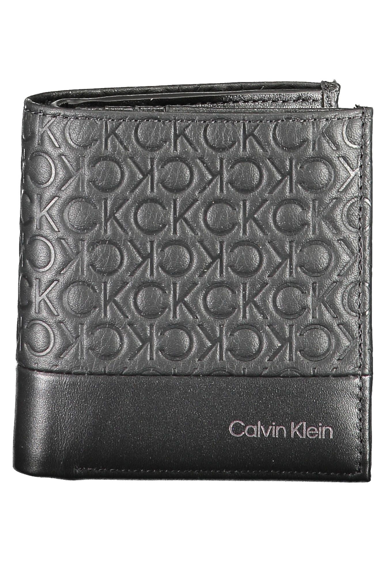

Черный кожаный мужской кошелек Calvin Klein