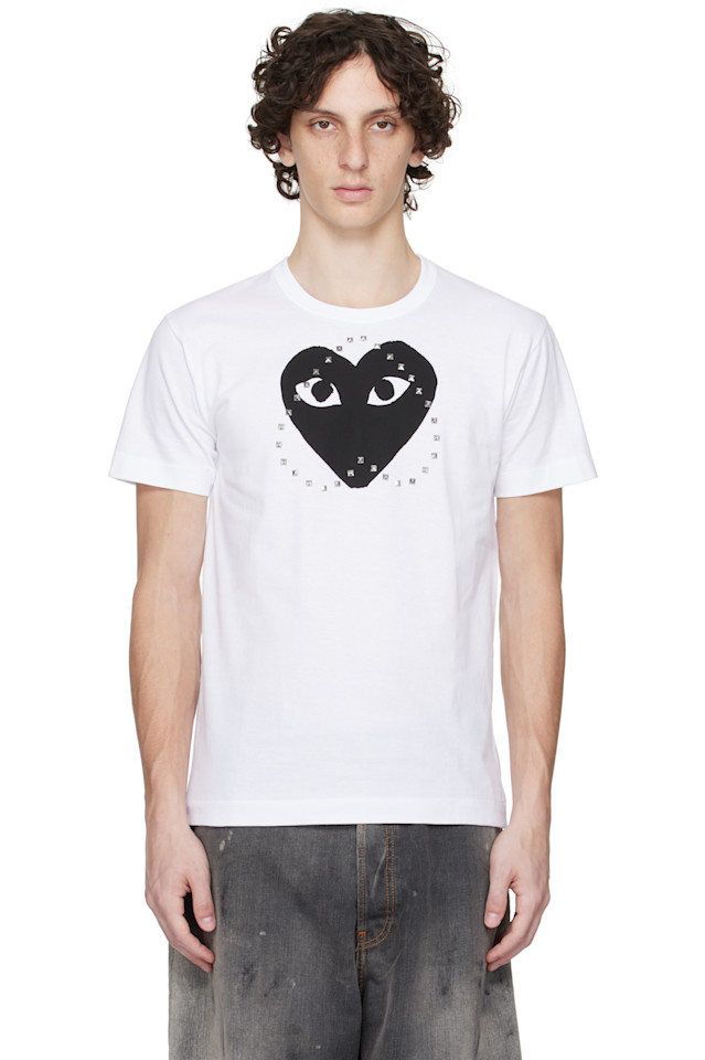 

Футболка с принтом "колючка" Comme Des Garçons Play, белый