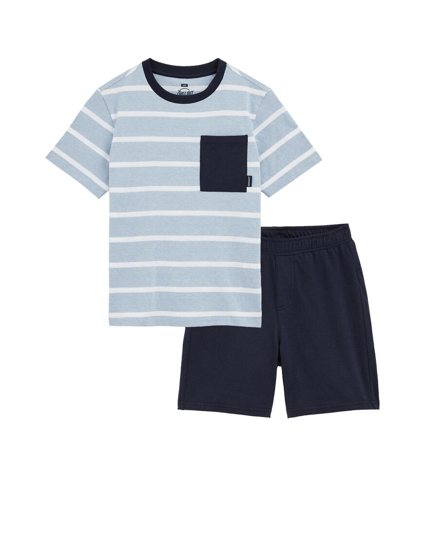 

Пижама WE Fashion, цвет marine blue/Light blue