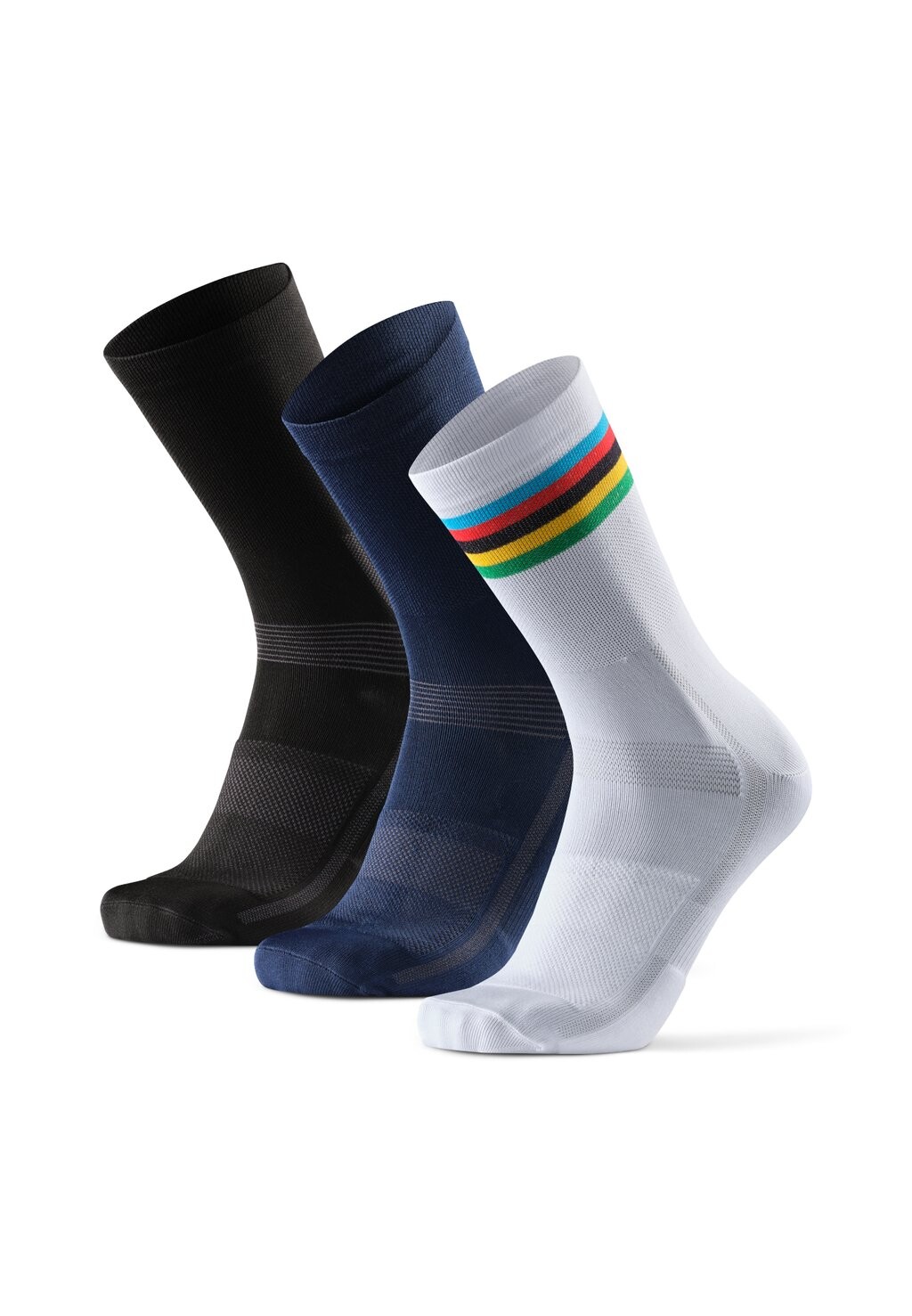 

Спортивные носки Cycling Regular 3-Pack Danish Endurance, цвет multicolor black navy white stripes