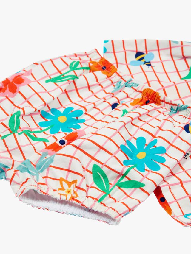 Топ из органического хлопка baby lani с цветочным принтом и шорты bloomer Frugi, разноцветный — фото 4
