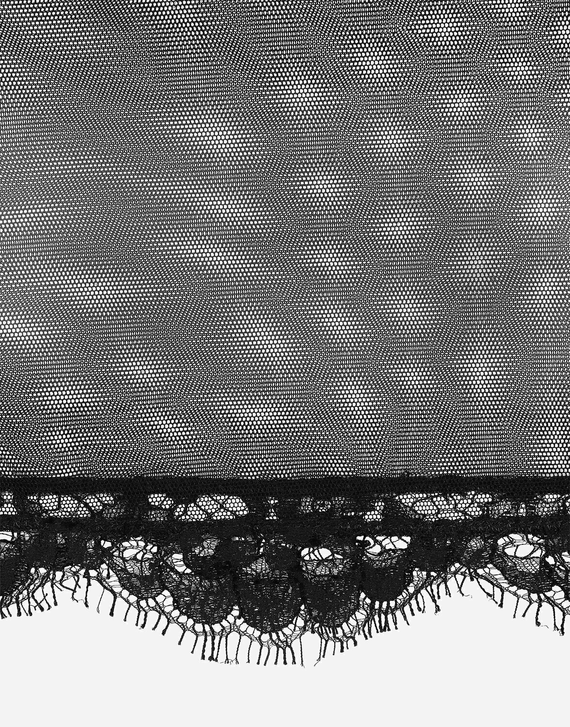Кружевная и тюлевая майка Dolce & Gabbana, черный — фото 3