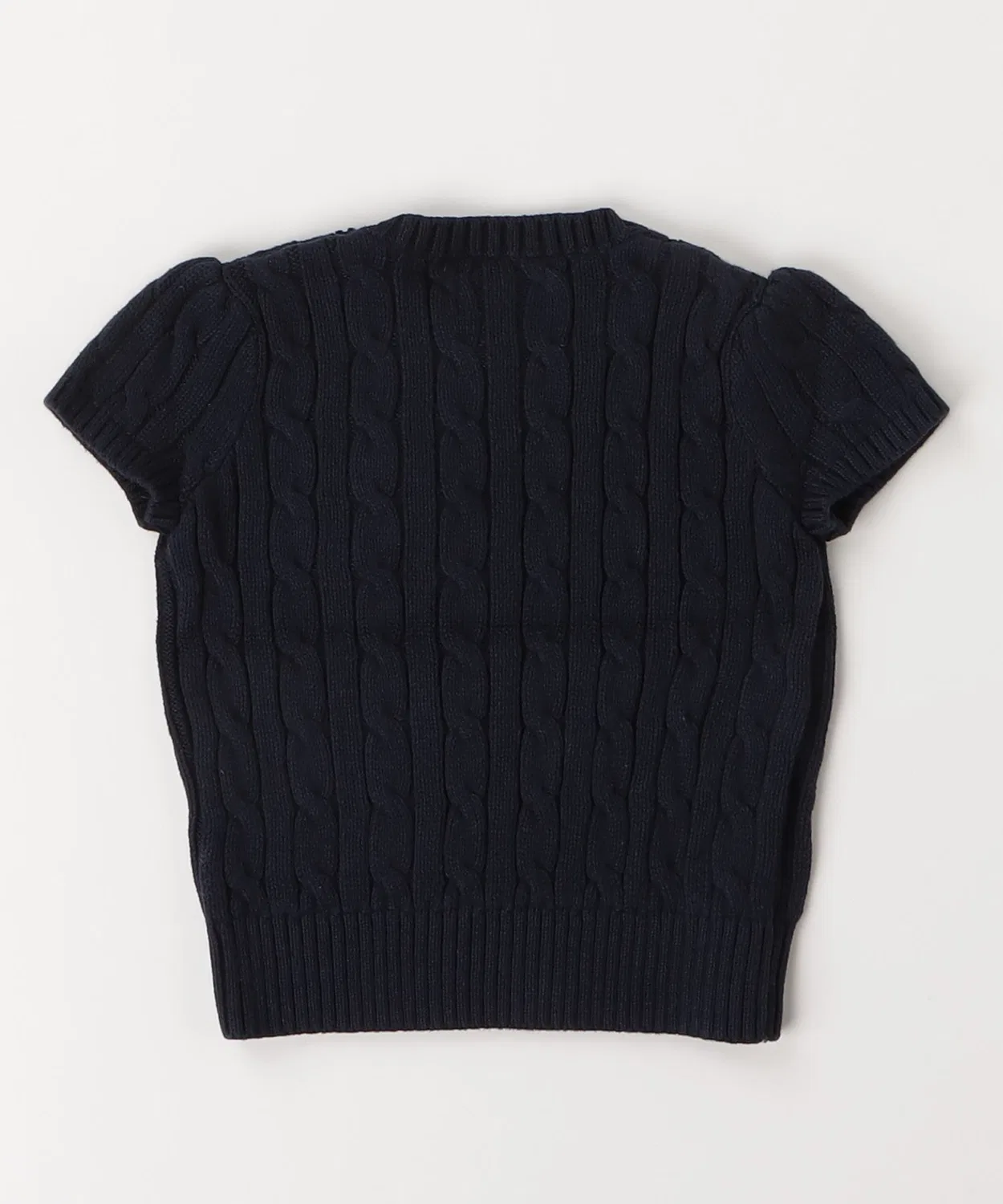 Свитер с коротким рукавом, хлопковый, Ralph Lauren, тёмно-синий — фото 4