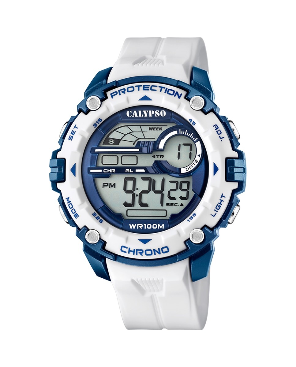 

K5819/5 Digital For Man белые резиновые мужские часы Calypso, белый
