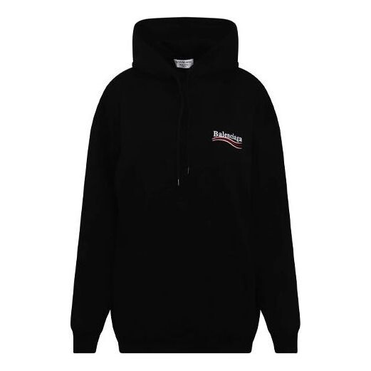 

Толстовка political campaign medium fit hoodie 'black' Balenciaga, черный