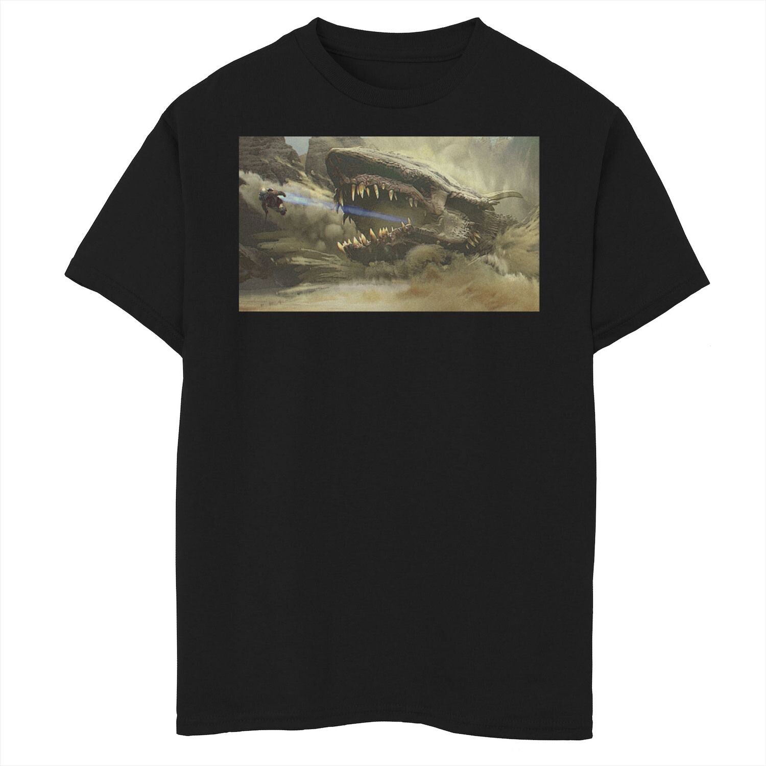 

Футболка с графической панелью и концепт-артом для мальчиков 8–20 лет «Звездные войны: Мандалорский крайт-дракон» Star Wars