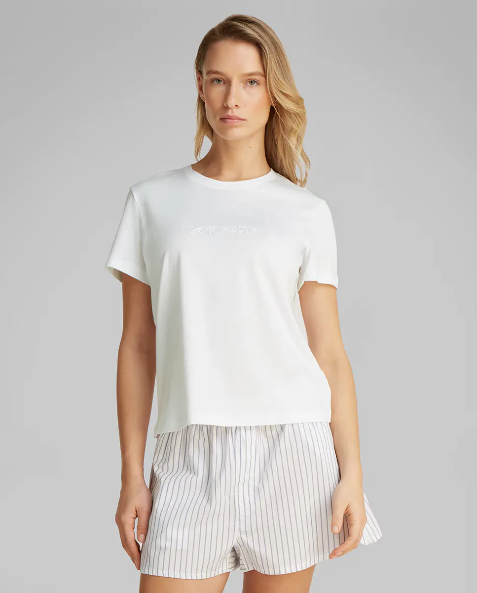 

Футболка с коротким рукавом из ХЛОПКОВОГО ПОПЛИНА Calvin Klein, серый